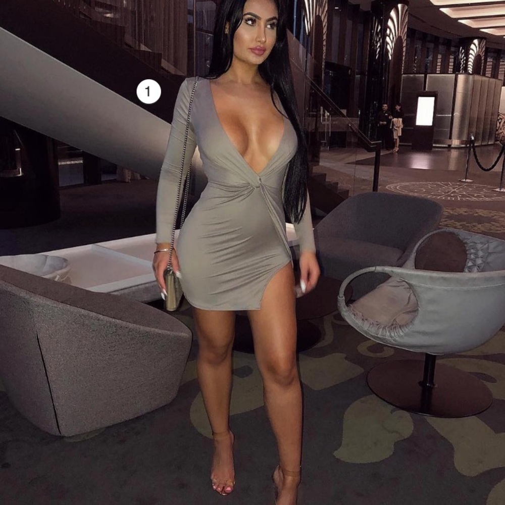 Fashion Nova Sugar Frenzy Dress- Mocha